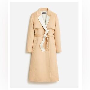 J Crew Harriet Trench Coat in Double-Faced Blend